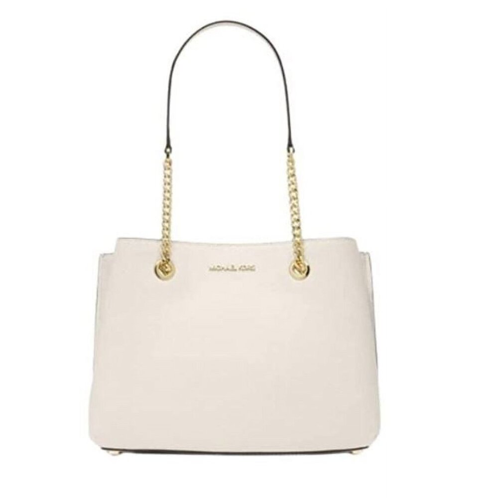 Michael Kors Teagan Cream Gold Shoulder Bag